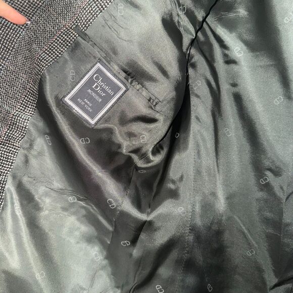 Chrisian Dior Monsieur Pure Wool Plaid Blazer - Black/White/Blue/Red 41S - Picture 5 of 9